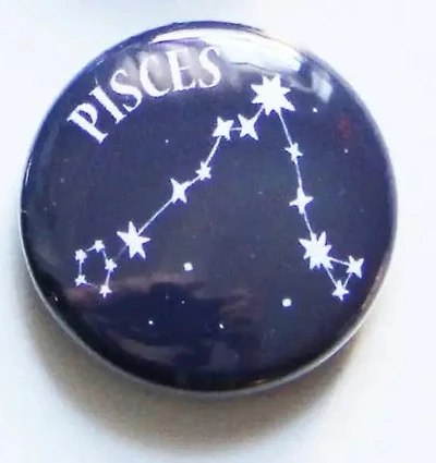 Zodiac Pisces Button