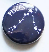 Zodiac Pisces Button