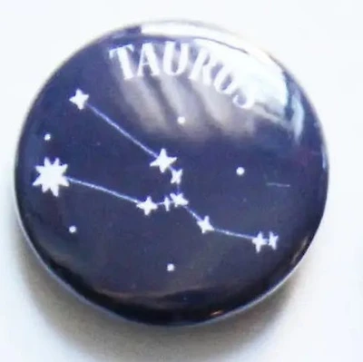 Zodiac Taurus Button
