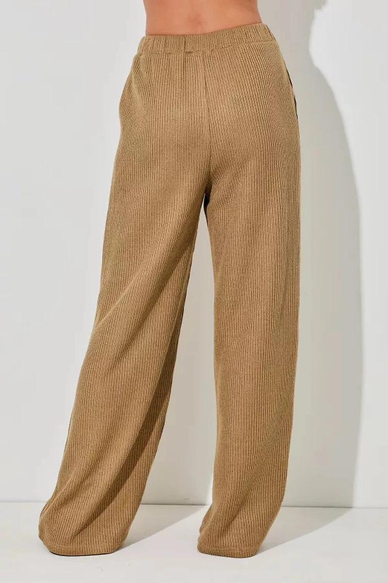 Elastic Knit Long Pants