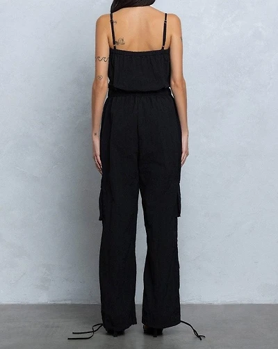 Tube Top Parachute Cargo Jumpsuit