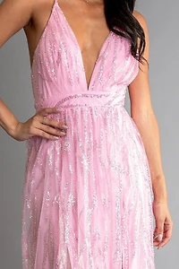 A Line Cross Back Maxi Dress