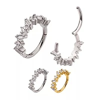 18g Multi Shapes Side Facing Hinged Hoop