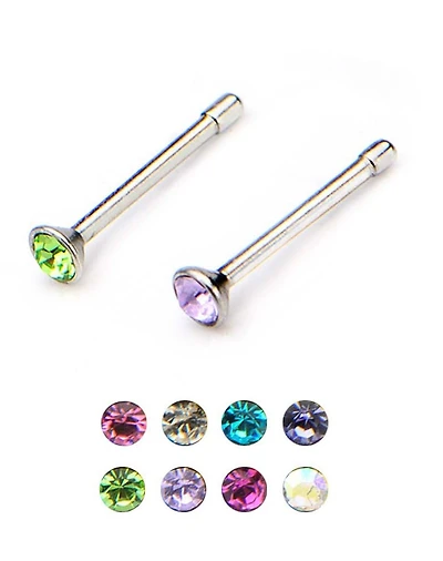 22G BEZ SET 2MM COLOR GEM BONE
