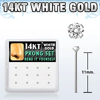 14kt White Gold With 1.5mm Prong Gem