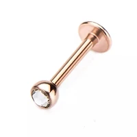 16g Rose Gold Bezel Set Gem