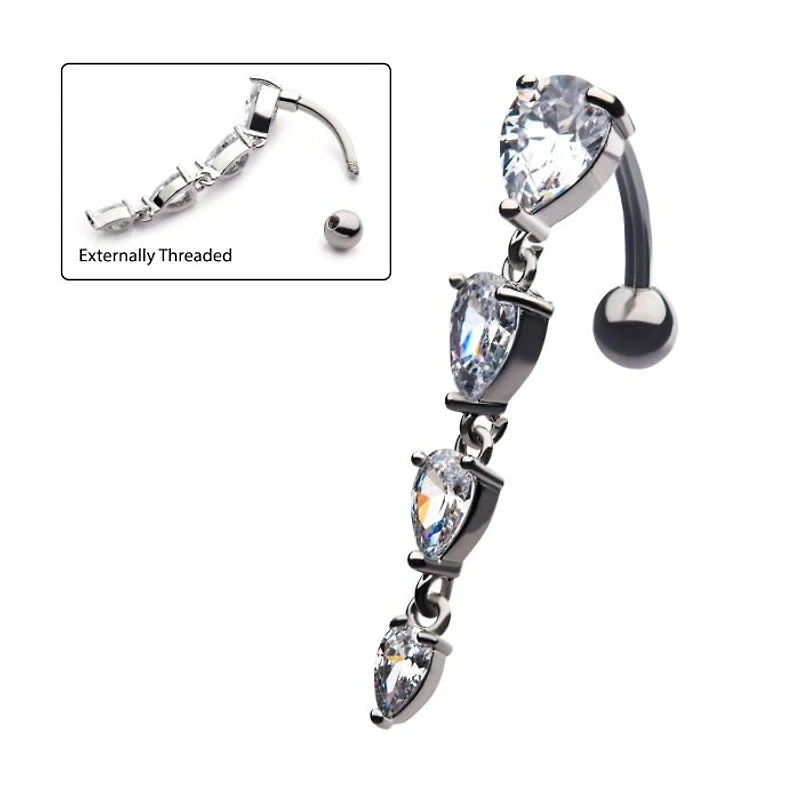 4 Teardrop Top Drop Navel