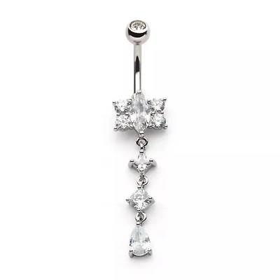 4 Tier Dangle With Multi Gems