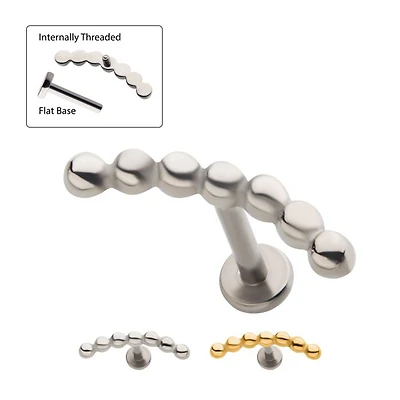 18g 7 Beads Curved