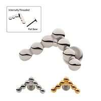 18g 7 Beads Triangle Cartilage Labret