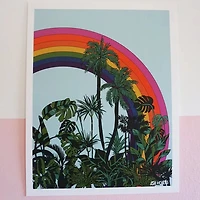 Palmas arcoiris Lámina artística