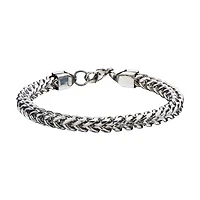 Pulsera de cadena Franco redondeada de acero