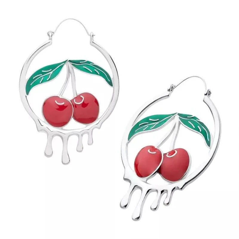 Enamel Red Cherry Dripping Plug Hangers