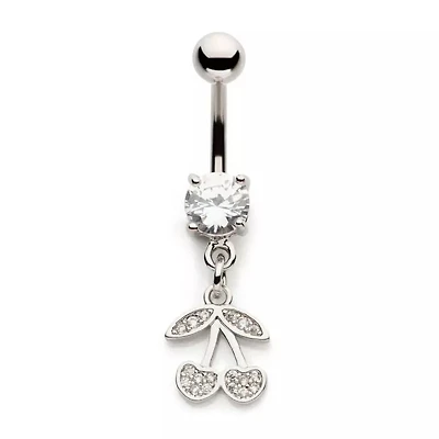Conjunto de pavé de cerezas con gemas
