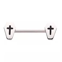 Coffin Cross Nipple Bar
