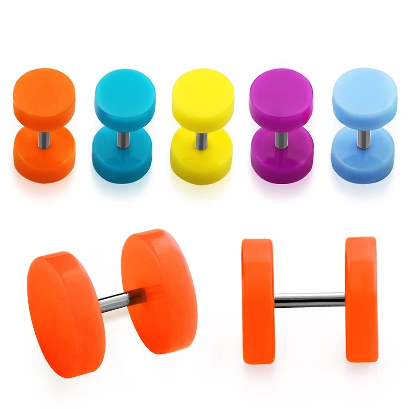 Fake Solid Colour Plugs 0g - 1/2"