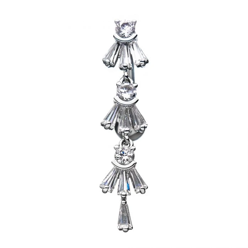 Fan Shape Marquise Gem Triple Top Drop