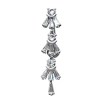 Fan Shape Marquise Gem Triple Top Drop