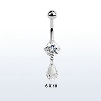 Faceted 10mm Teardrop Dangle