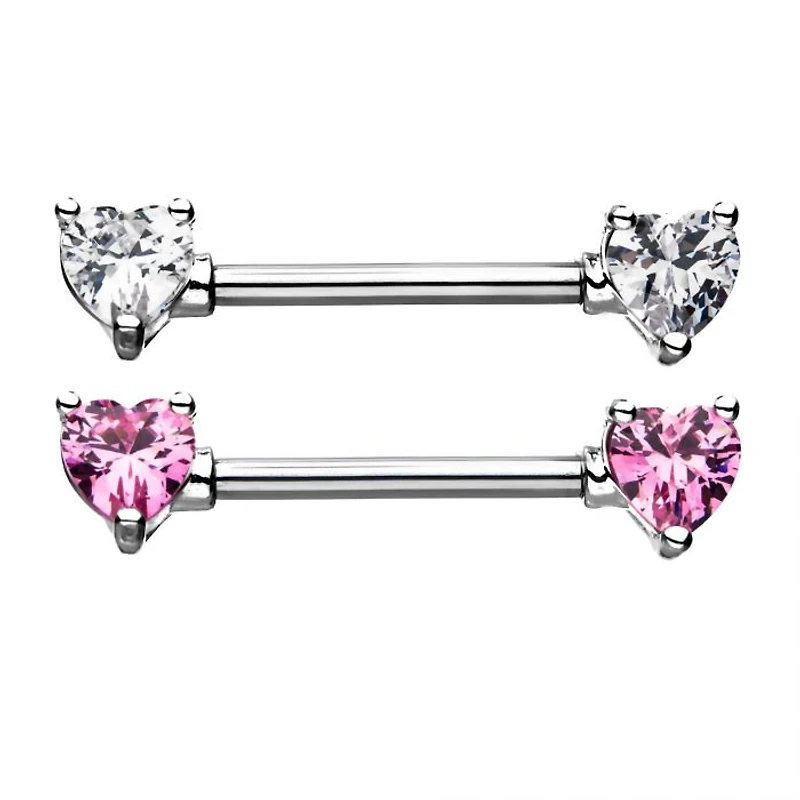 Barras para pezones Heart Gems
