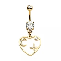 Contorno del corazón con luna y 1 estrella.
