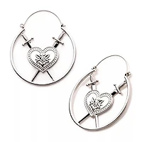 Heart Rose With Dagger Plug Hangers
