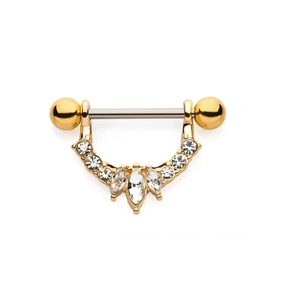 Marquise And Round Nipple Bar