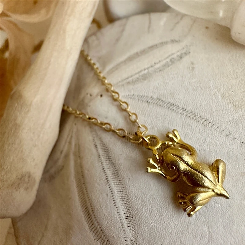 Freg Frog Charm Necklace