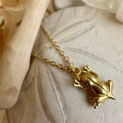 Freg Frog Charm Necklace