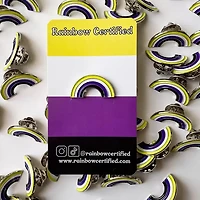 Nonbinary Pride Rainbow Pin