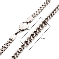 Steel Franco Chain Necklace 22"