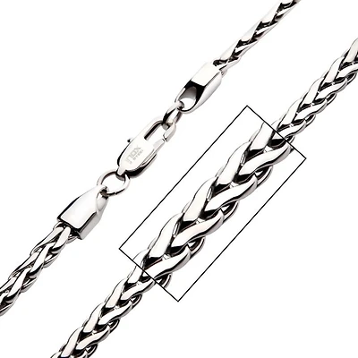 Cadena Spiga De Acero Inoxidable 5mm 24in.
