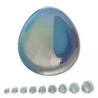 Opalite Pear Shape Double Flare Plug 0g - 7/8"