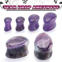 Amatista Lágrima Doble Llamarada 0g - 7/8"