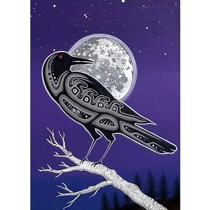 Cuervo Luna Lámina artística