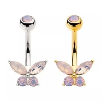 Prong Opalite Butterfly Navel