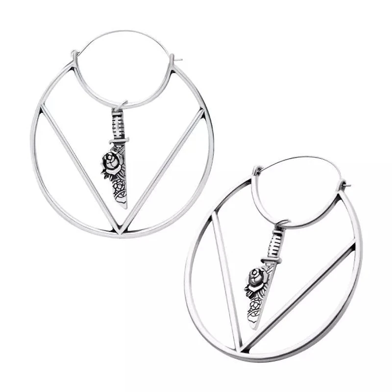 Dangle Dagger Rose Plug Hangers