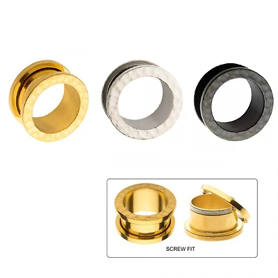 Hammered Machine Heads 0g - 7/8"