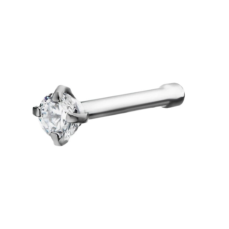 Surgical Steel 3mm Prong Gem Nose Bone