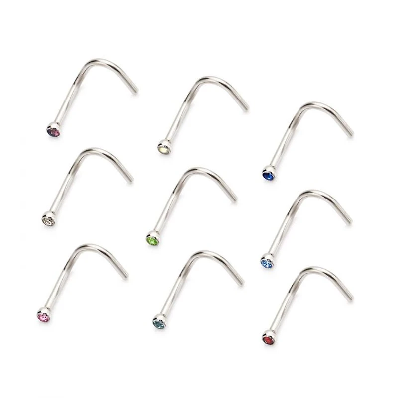 18g Bezel Set 1.5mm Gem Nose Screw