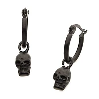 Huggie colgante con calavera negra mate