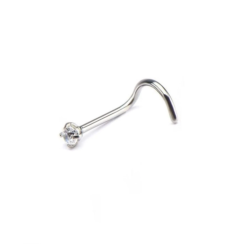 Juego de puntas de 20 g, tornillo de gema transparente de 2 mm