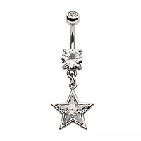 Star With Baguette Gems Dangle