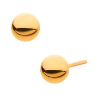 24kt Gold PVD Titanium Threadless Ball Top