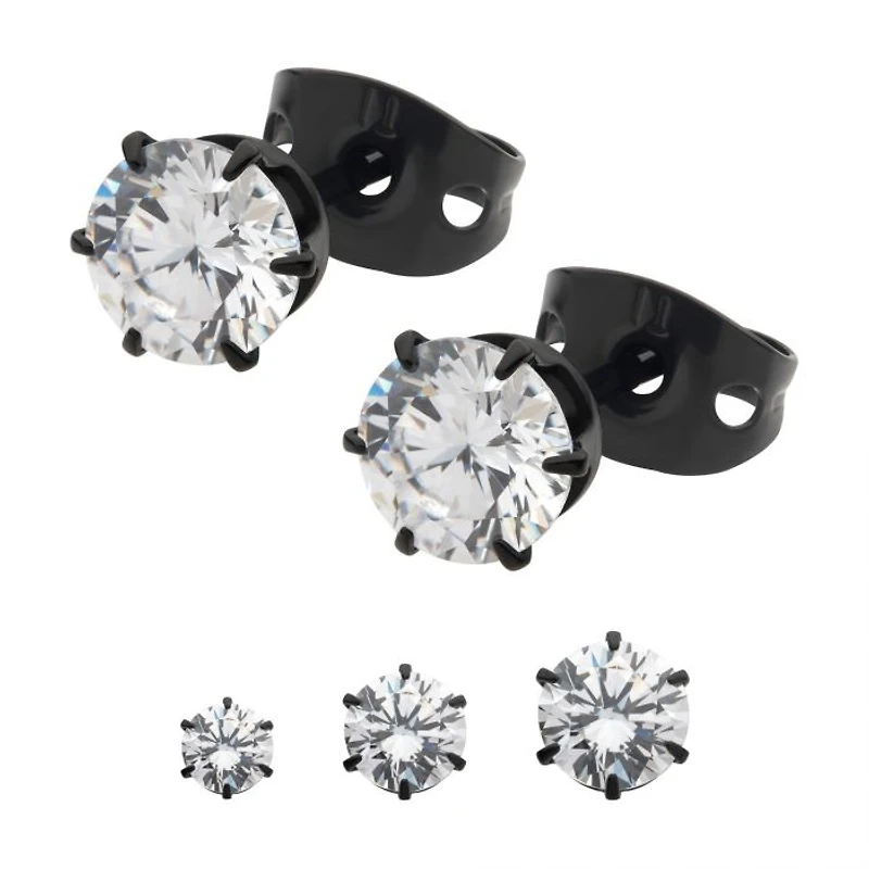 20g Black PVD Titanium Earring 3mm