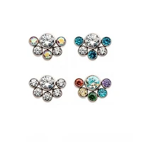 1 Big And 5 Small Gem 4mm & 2.5mm Threadless Top