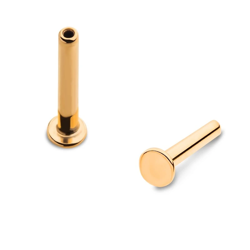 20g 24kt PVD Labret With 2.5mm Base