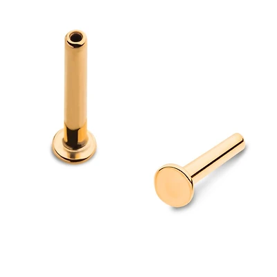 20g 24kt PVD Labret With 2.5mm Base
