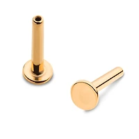 18g & 16g 24kt PVD Labret Post With A 3mm Base
