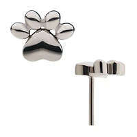 Titanium Threadless with Paw Top